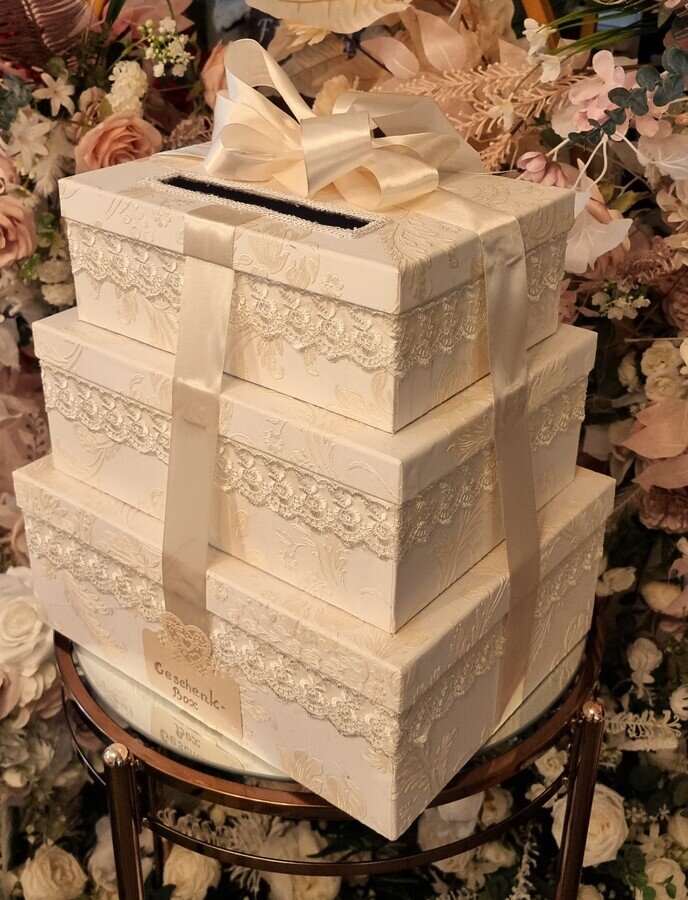 Edle Truhen 3er Set als Geschenkbox Nr. 5 #MIETE#