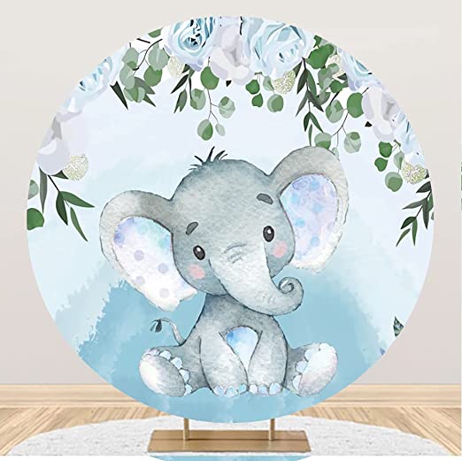 Fotohintergrund für Kinder "Blauer Elefant"