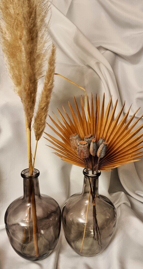 Vintage grosse Flaschen «Bottle» aus getöntem Glas. #MIETE#