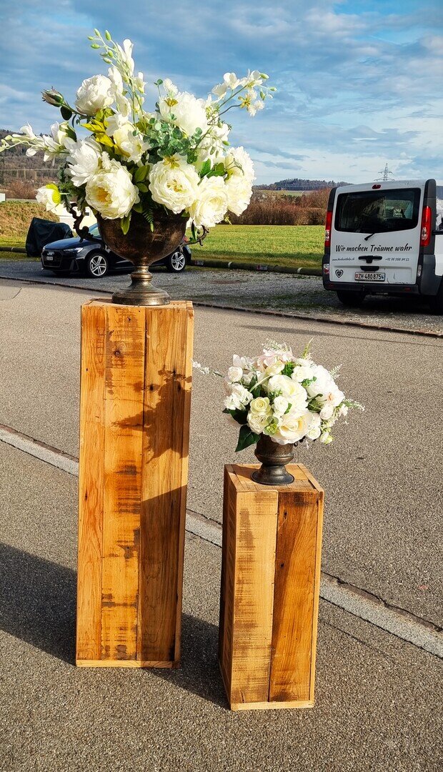 Vintage Deko Säulen aus Holz #MIETE#