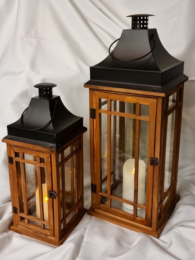 Grosse Vintage Laternen mit Glas-Fenster (Miete)