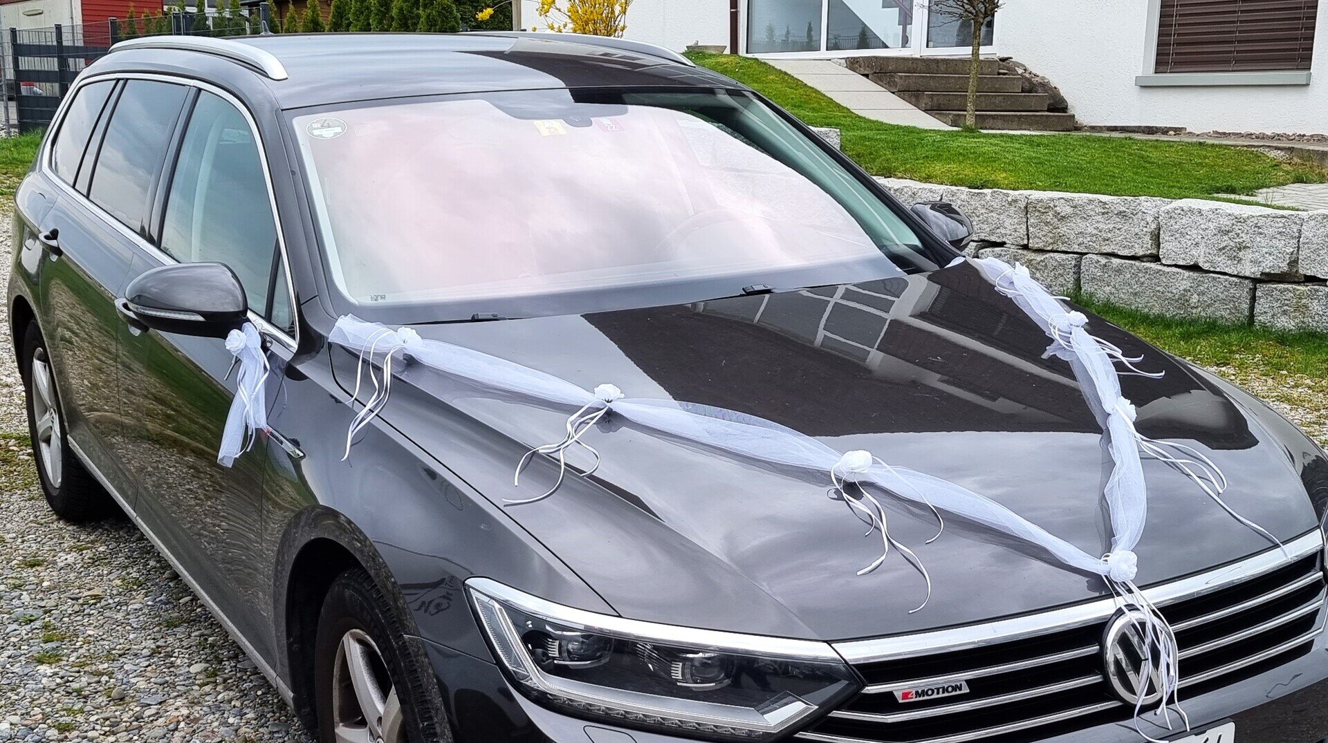 Hochzeit Autoschmuck in Weiss #KAUF#