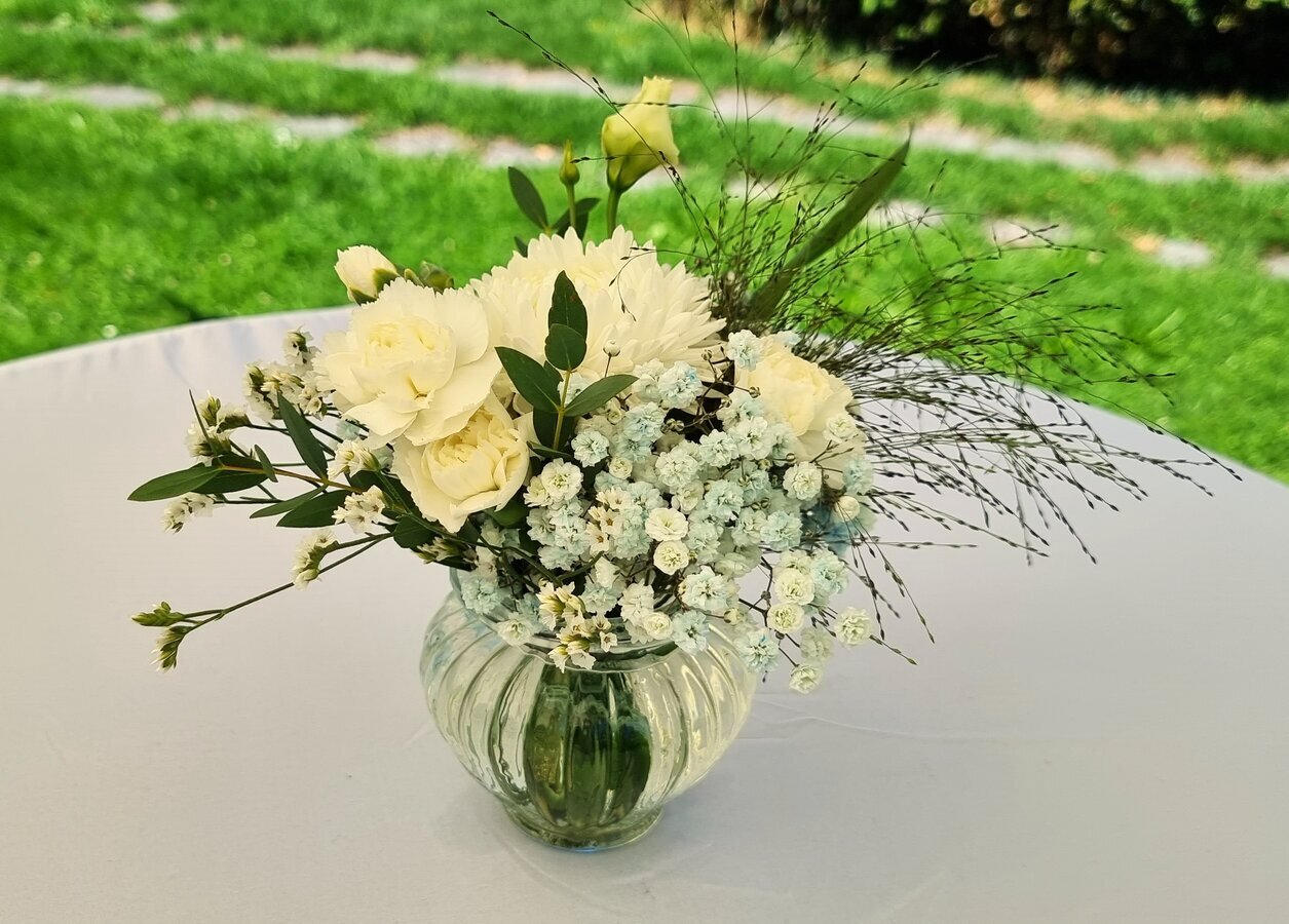 OA-AB02 kleine Glasvase mit Blumen #ONLINE-OFFERTE#