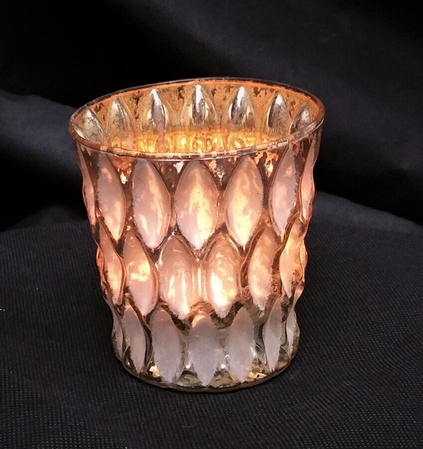 Teelichtgläser in Silber und Gold
