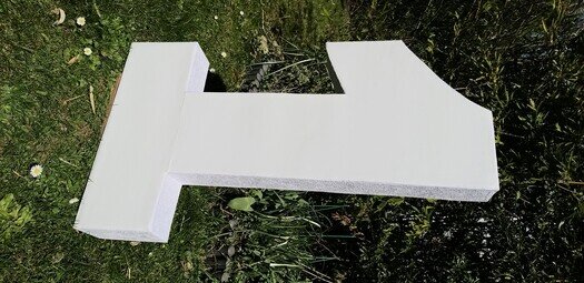 3D Zahl "1" für den ersten Geburtstag Weiss
