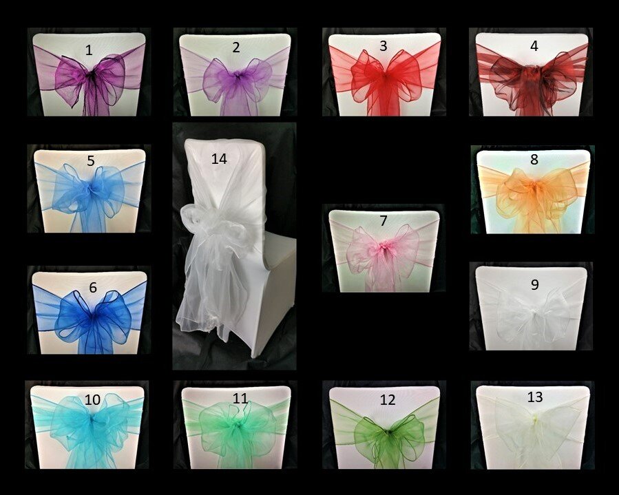 OA-SS08 Organza Stuhlschleifen #ONLINE-OFFERTE#