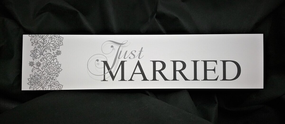 Autoschild "Just Married"