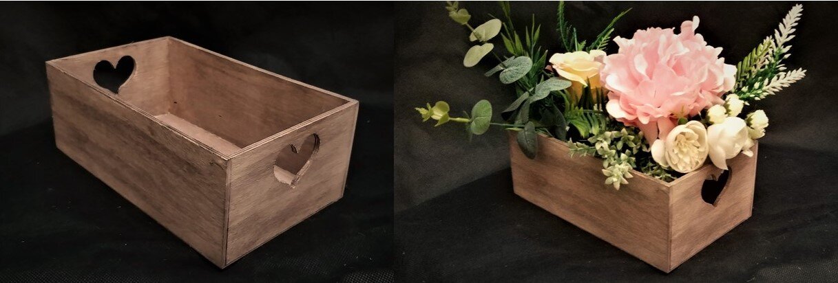Vintage Holzkiste für Blumen #MIETE#