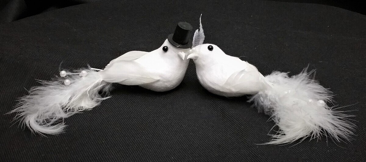 Dekofiguren Brautpaar-Vogel