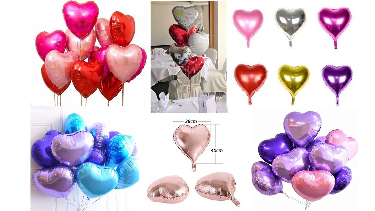 Folienballons in Herzform
