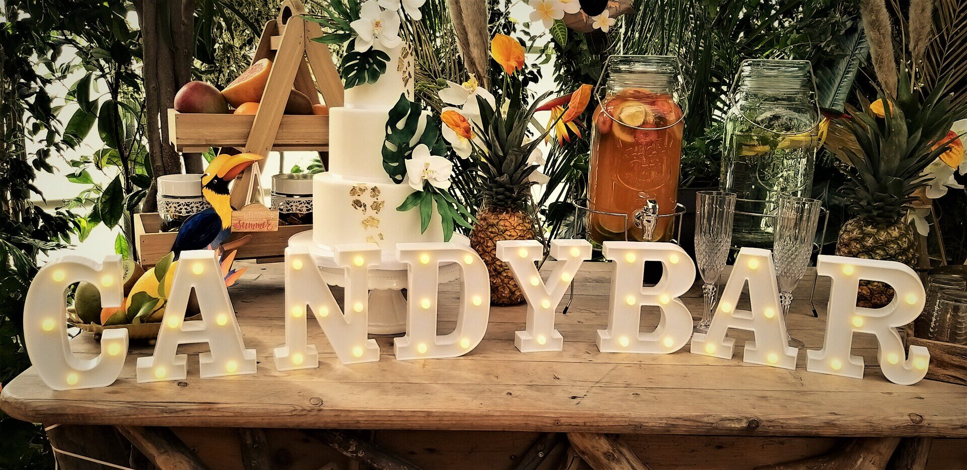 LED-Buchstaben =CANDY BAR= #MIETE#