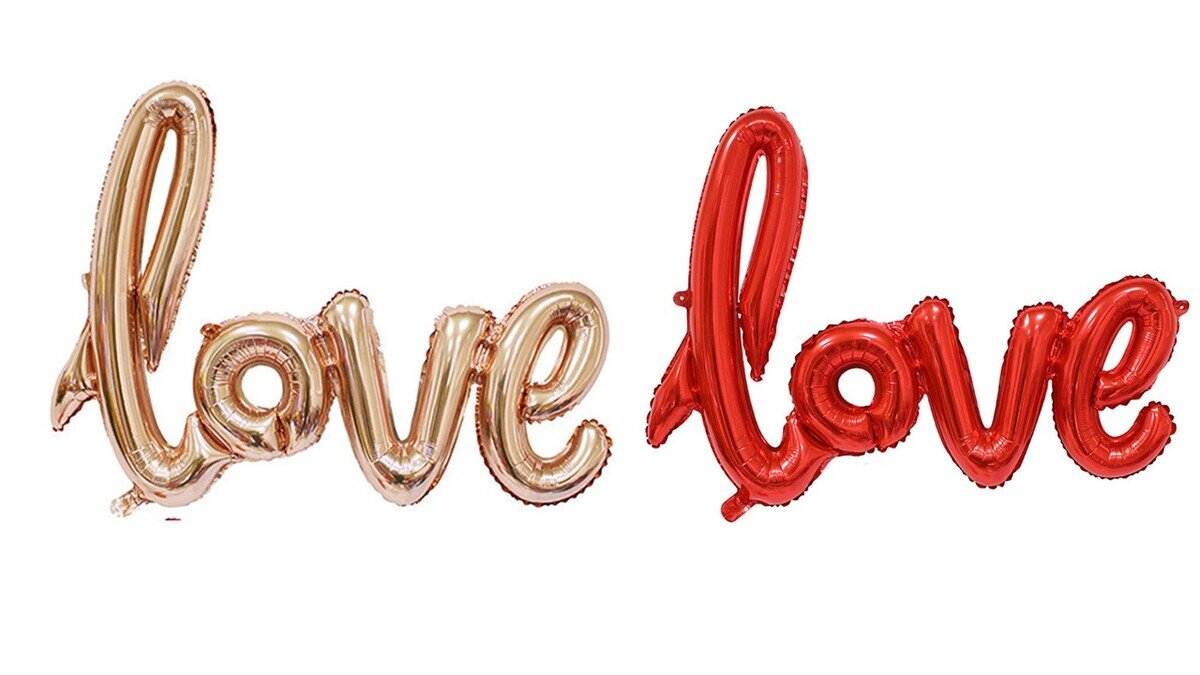 Folienballon mit "Love" Schrift