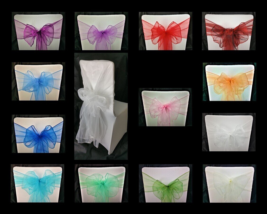 Organza Stuhl Schleifen 16x270cm (Kauf)