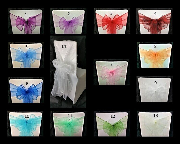 Organza Stuhl Schleifen 16x270cm #MIETE#
