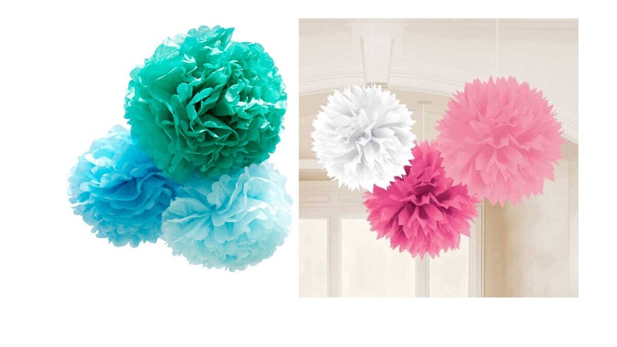 Pom Poms aus Seidenpapier