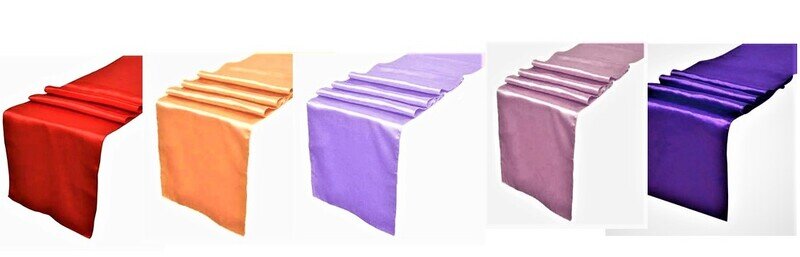 Satin Tischläufer. Grösse: 30x275 cm. #MIETE#