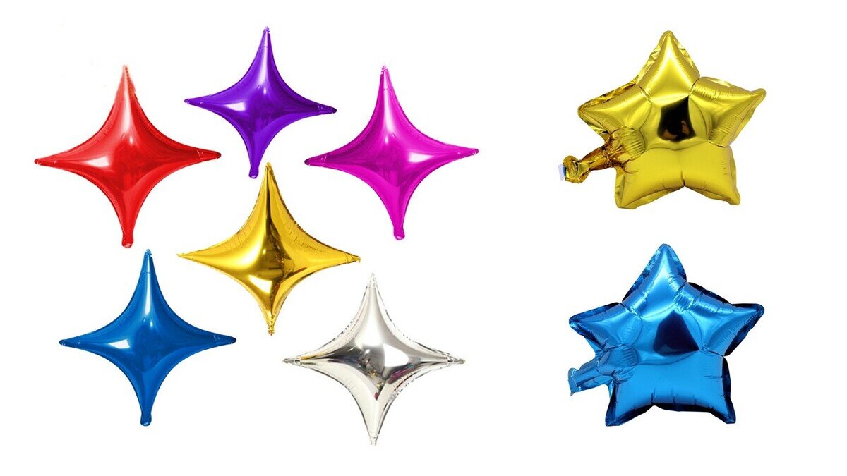 Folienballons in Sternform