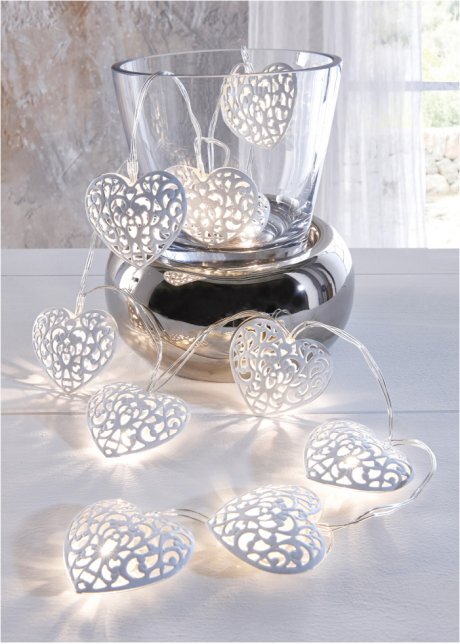 Lichterkette Vintage mit kleinen Herzen #MIETE#