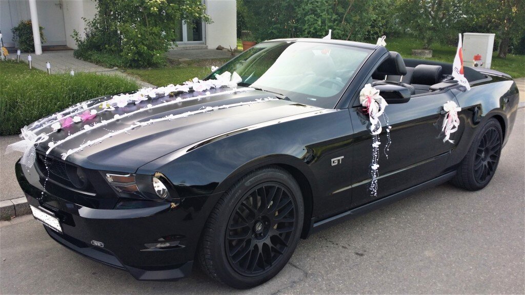 Autodekoration in Weiss-Rosa #MIETE#