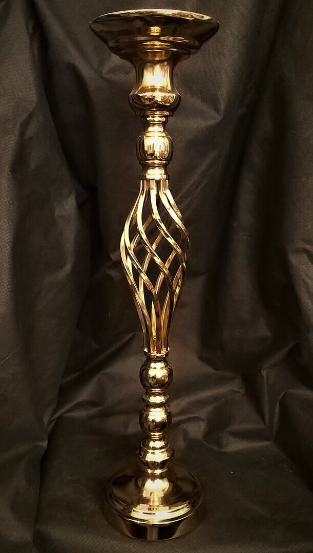 Hoher Metall-Ständer in Gold