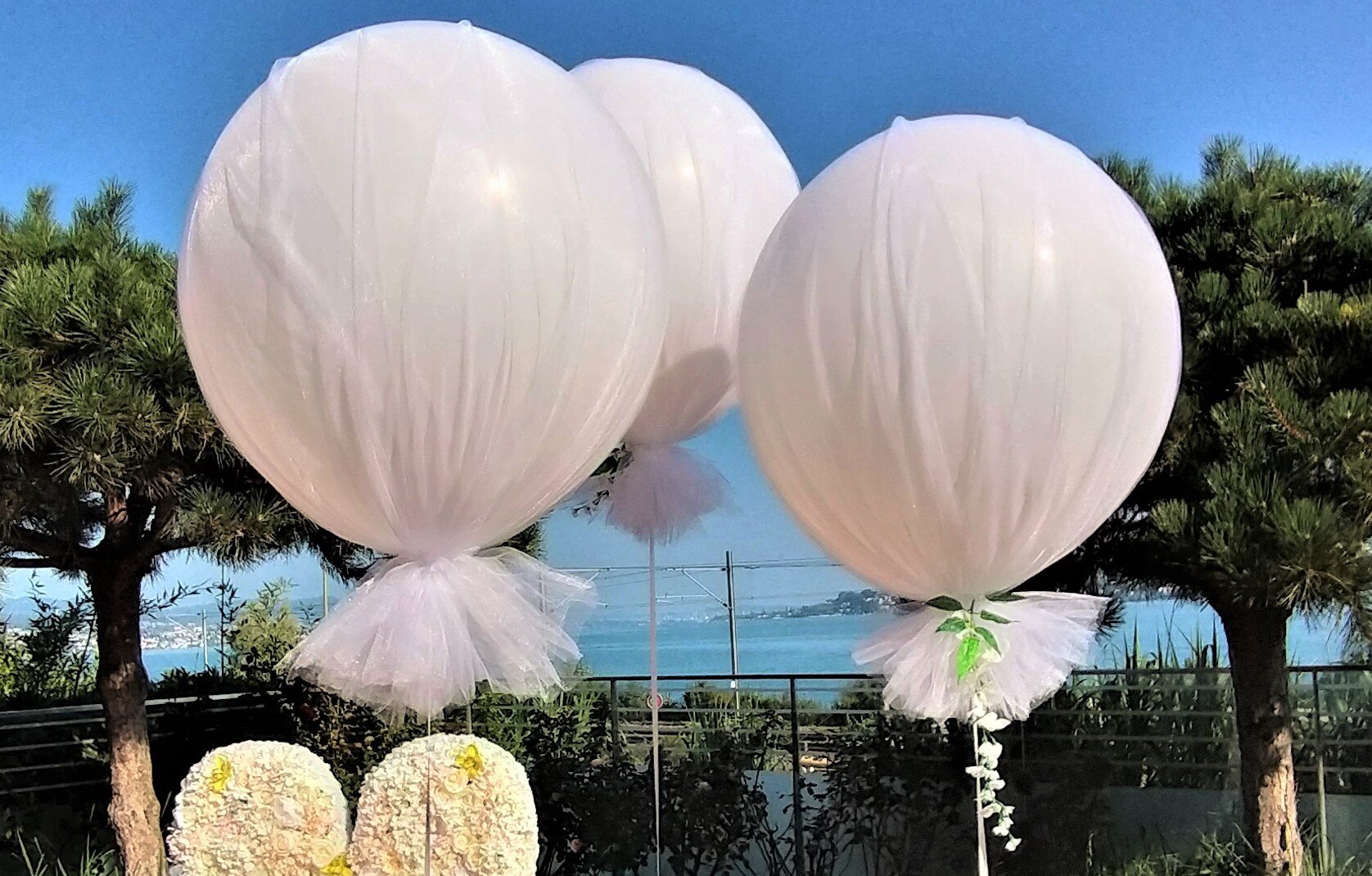 Riesen Hochzeitsballons 80cm in Weiss