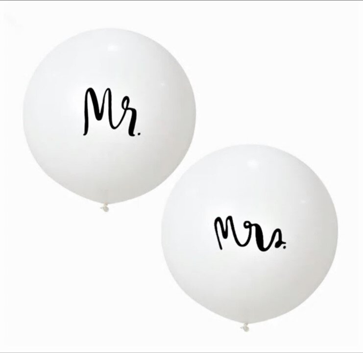 Riesen Hochzeitsballons "Mr & Mrs"