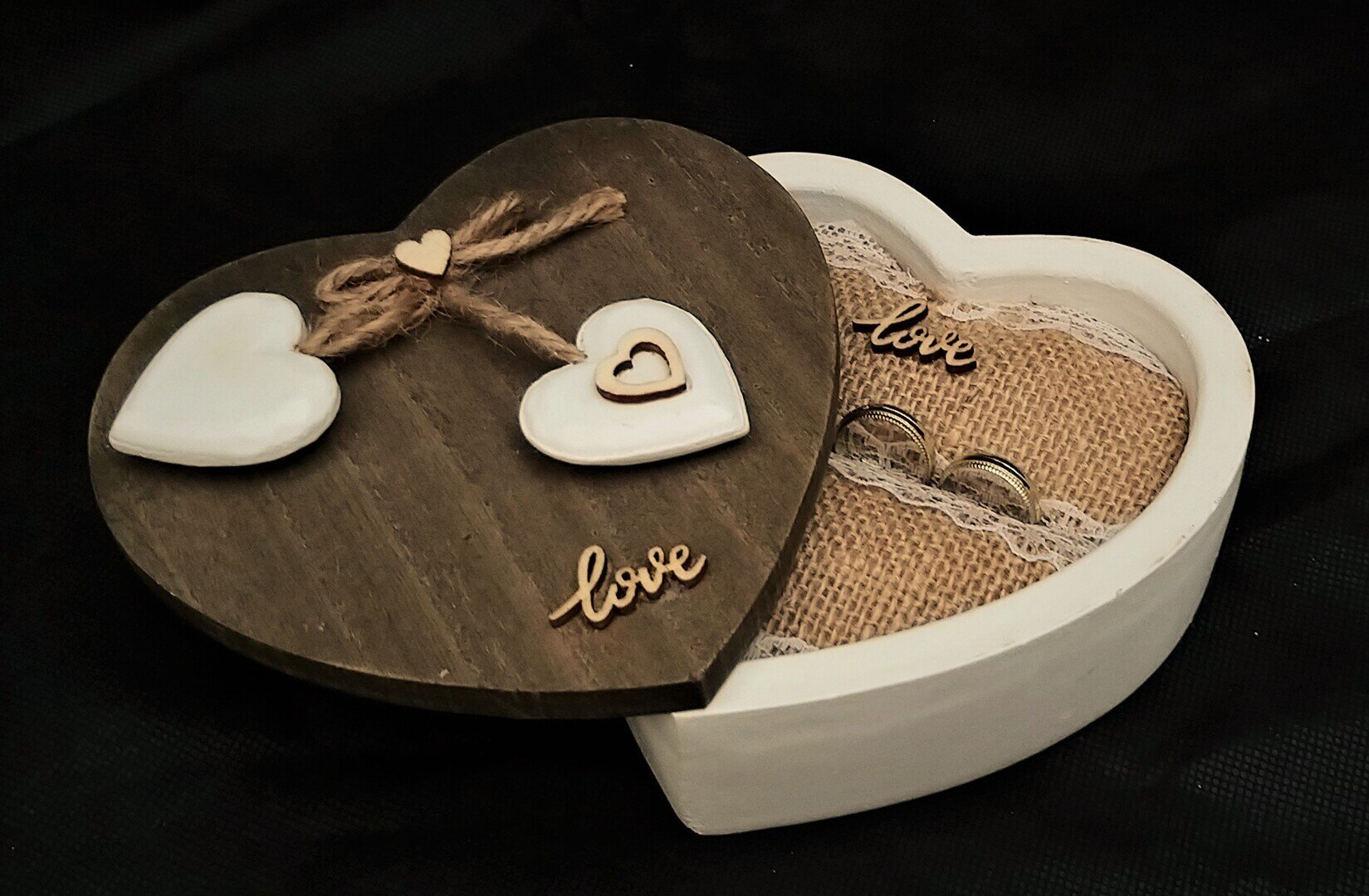 Vintage Ringbox aus Holz 3