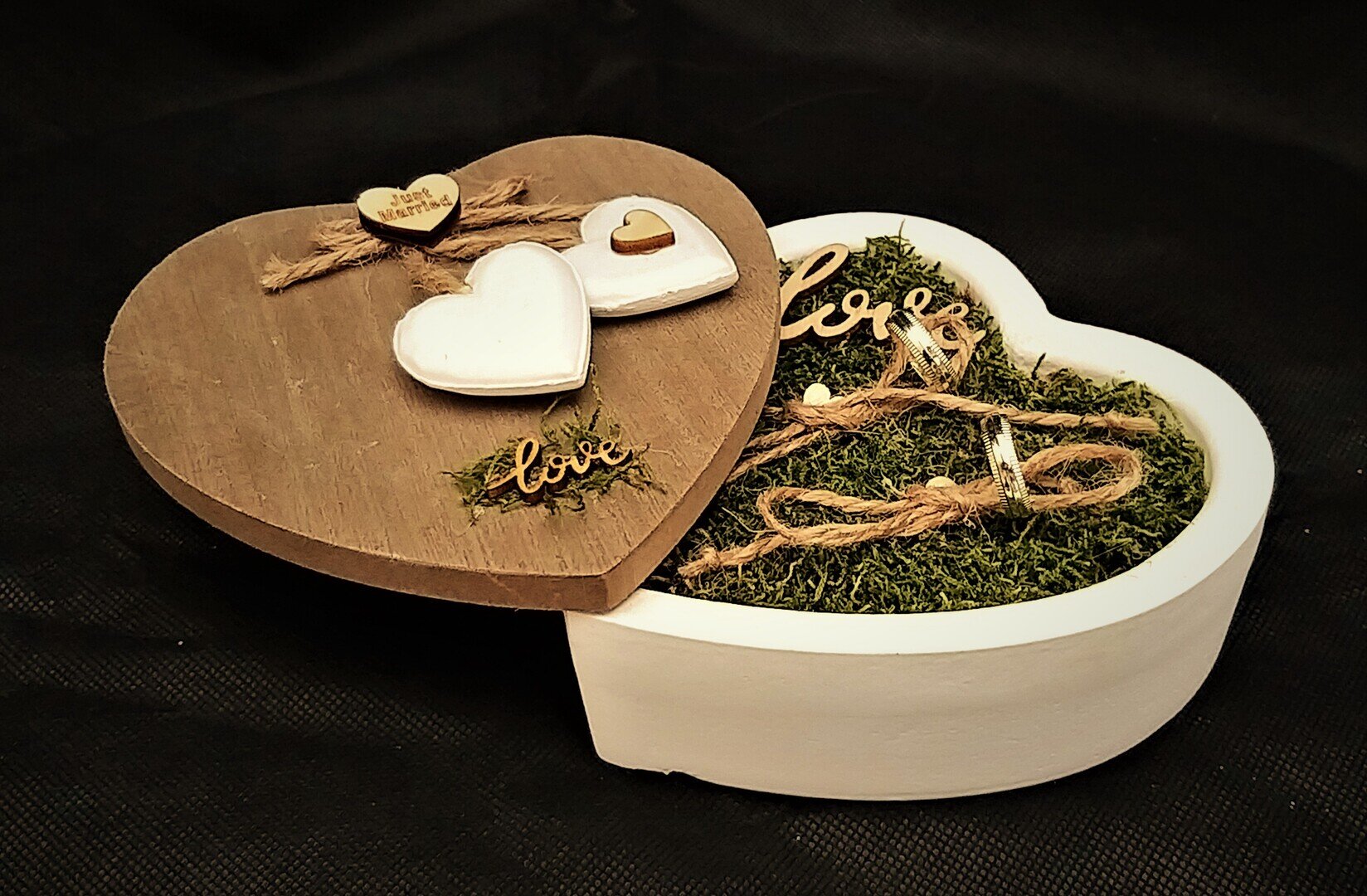 Vintage Ringbox aus Holz 4