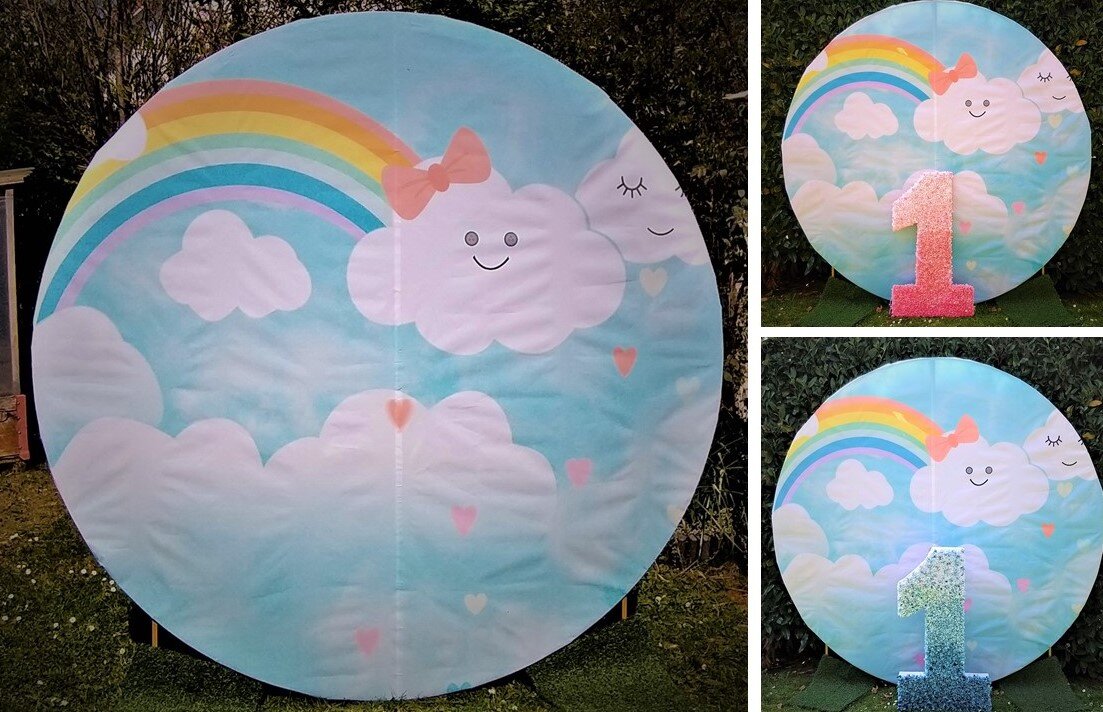 Fotohintergrund für Kinder Rund